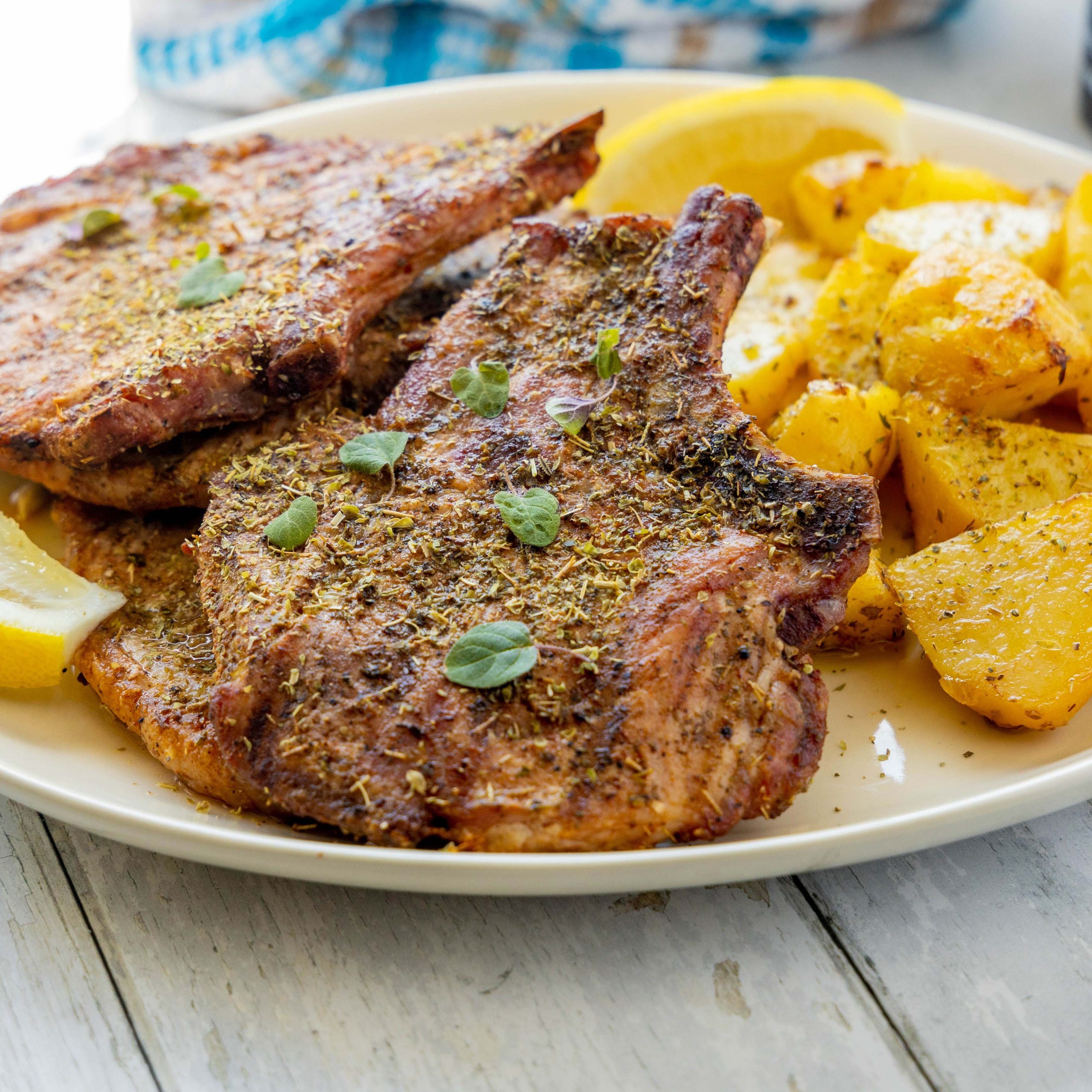 Grilled Greek Pork Chops - Community Natural Foods