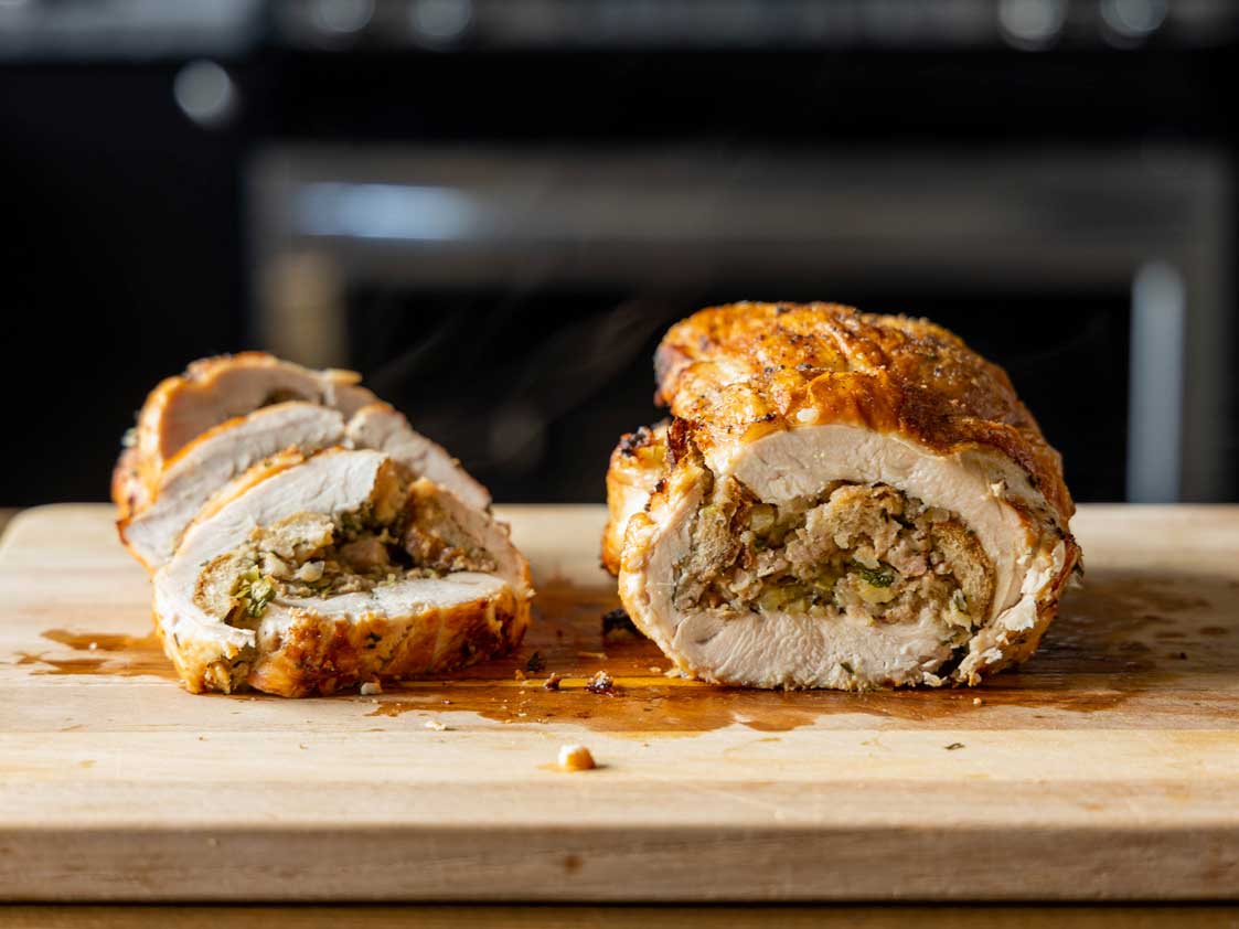 Stuffed Turkey Breast with Apple Sausage Stuffing - Community Natural Foods