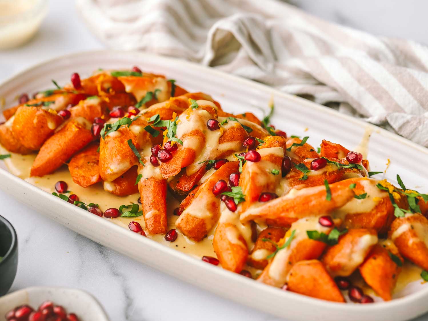 Roasted Carrots with Orange Tahini Sauce - Community Natural Foods