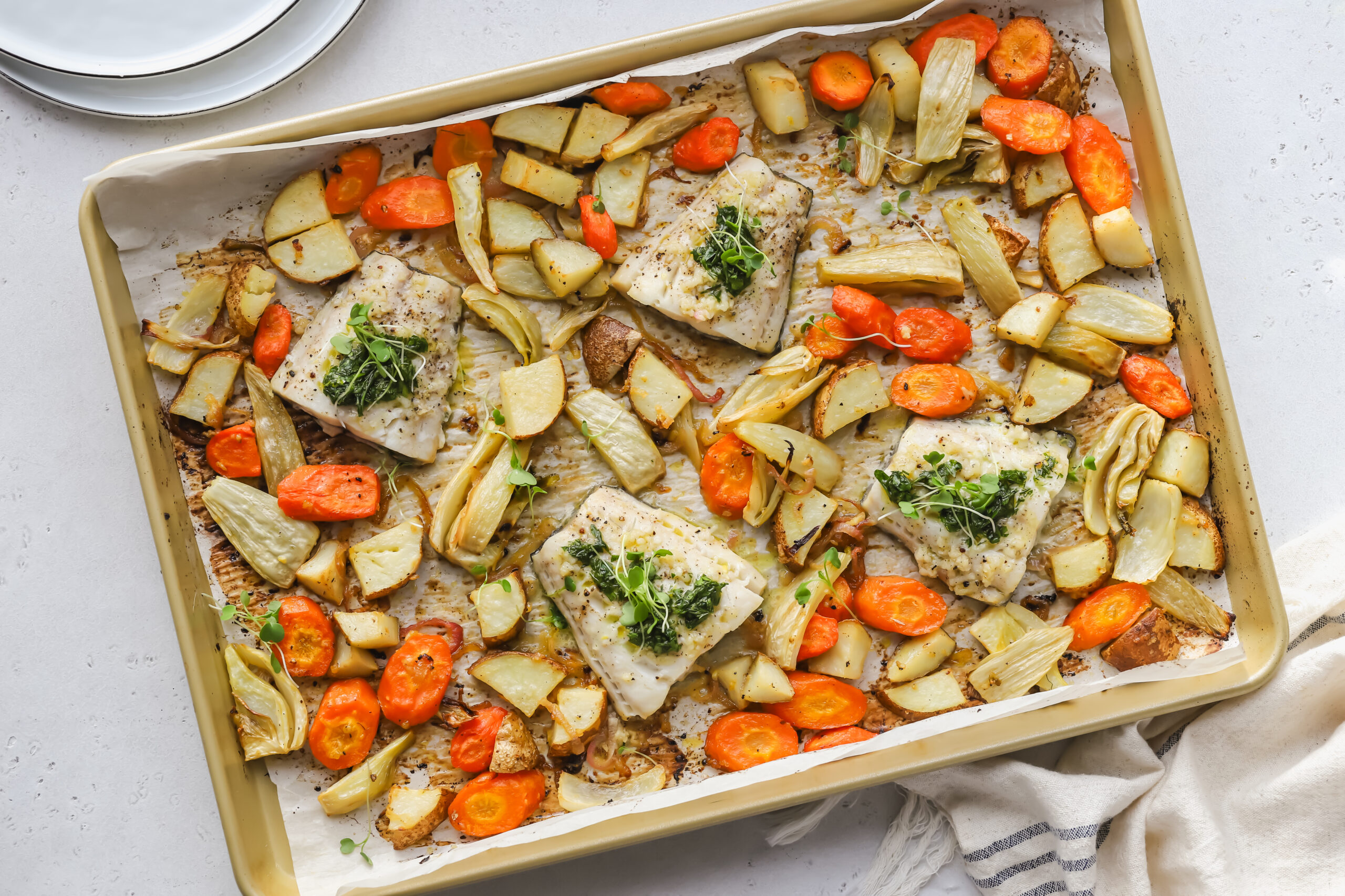 Sheet Pan Cod and Vegetables - Community Natural Foods